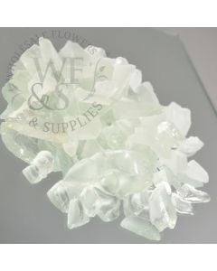 1 lb Bag of Frosted Sea Glass in Clear / White 2