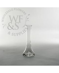 Short Glass Tower Vase  8" 