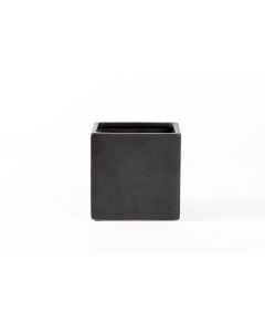 4 1/2" Black Matte Ceramic Cube