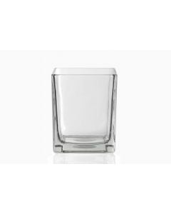 Clear Glass Rectangle Vase 5.5-inches x 3-inches x 4-inches