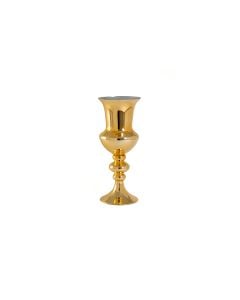 Gold Mirrored Glass Classic Pedestal  Vase