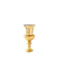 Metallic Gold Glass Classic Pedestal Urn 20" Tall