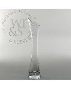 Glass Bud Vase Elongated and Skinny 10" x 2"