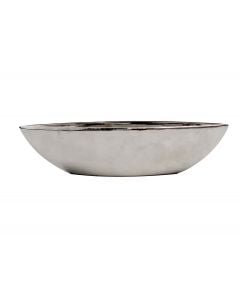 10" Ceramic Boat Vase - Silver