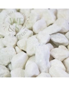 Decorative Rocks in white  1lb bag.