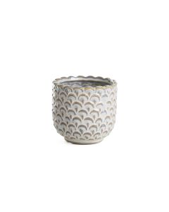 4" Cream Ceramic Pot