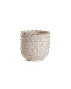 5" Cream Ceramic Pot