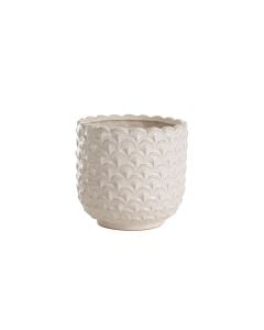 6" Cream Ceramic Pot