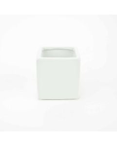 3" Ceramic Cube - Matte White