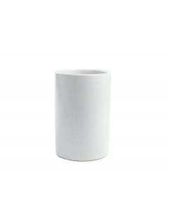 White Cylinder Ceramic Vase - 6" x 4"