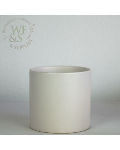 White Matte Ceramic Cylinder 6" 