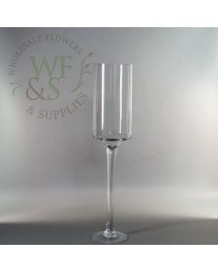 23 5/8" Long Stem Glass Champagne Vase