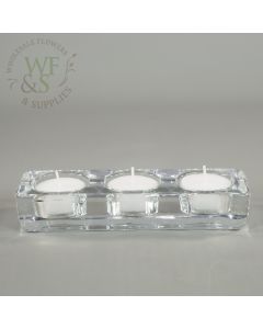 Glass Votive for 3 Tea Light Candles
