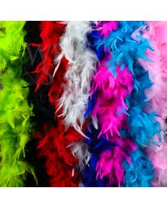 Feather Boa in Hot Pink,Pink,Black,White,Red,Turqoise, Lime and Dark Blue