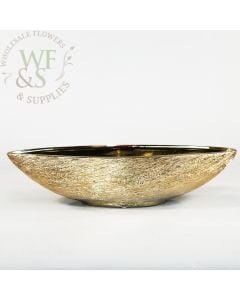 Gold Ceramic Boat Shaped Flower pot Vase Container 