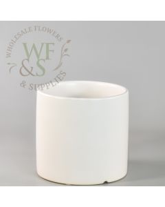 White Cylinder Ceramic Vases 5-inch