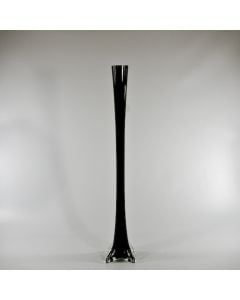 Black Eiffel Tower Glass Vase 24-inch Tall