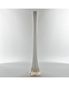 White Eiffel Tower Glass Vase 16-inch Tall