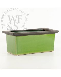 Green and Brown Ceramic Rectangle
