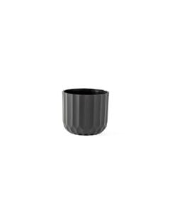 4 1/4" Black Carved Plastic Pot