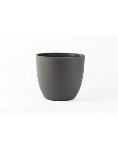 8 1/2" Dark Gray Plastic Pot