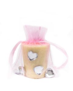 100% Polyester Organza Pouch Pink