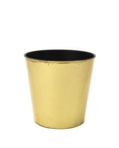 5" Gold Round Plastic Pot 