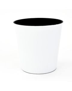 5" White Round Plastic Pot 