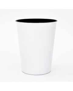 6.5" White Recycled Plastic Pot 