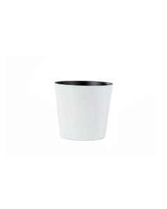 8" White Recycled Plastic Pot