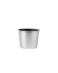 5.5" Silver Round Plastic pot
