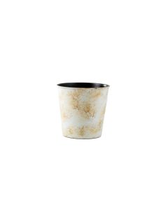 5" Cream Round Plastic Pot