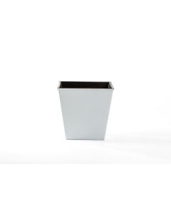5" White Tapered Square Recycled Plastic Pot 