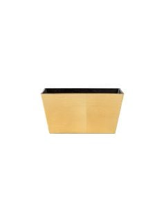 8" Gold Tapered Rectangle Plastic Pot