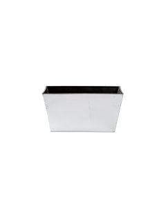 8" Silver Tapered Rectangle Plastic Pot
