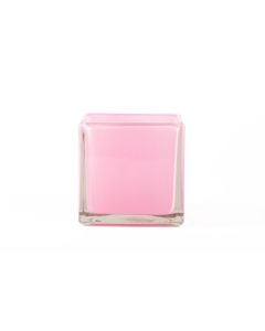 5" Lipstick Pink Cube Vase