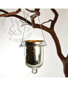 Mercury Glass Hanging Votive Holder 