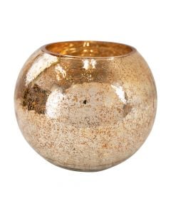 6" Rose Gold Mercury Crackle Bowl