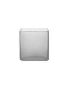 Frosted Square Glass Cube Vase 5-inch x 5-inch