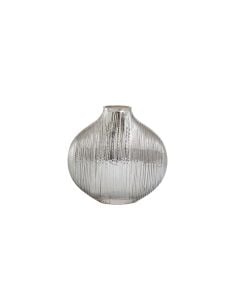 9.5" Silver Contemporary Glass Vase