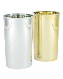 Plastic Cylinder Vases in Gold or Silver 7" 