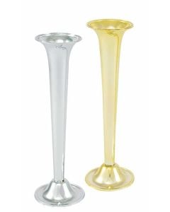Gold or Silver Plastic Bud vases  8"  