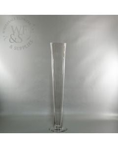 Clear Glass Pilsner Vase 24 "