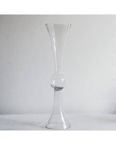 Glass Trumpet Vase Double Sided 30" Reversible Vase
