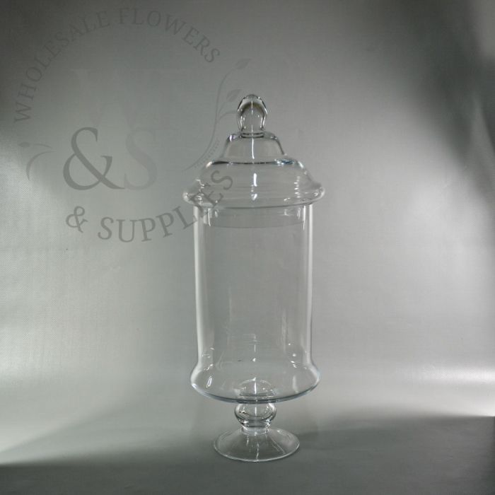 Glass Cylinder Candy Jar Vases with Lids Set of 3. Wholesale Glass
