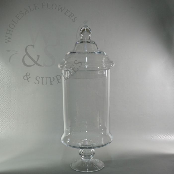 Glass Cylinder Candy Jars, 12,1519 Tall, with Lids. Wholesale Flowers  and Supplies. - Wholesale Flowers and Supplies