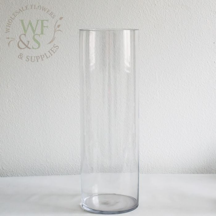 7" x 24" Cylinder Glass Vase 1 Piece Clear Mega Vases 