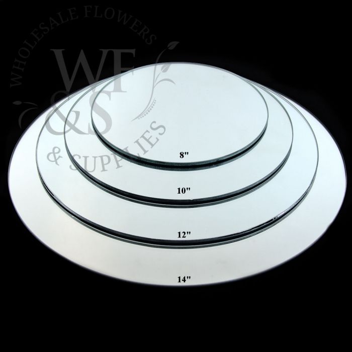 8 inch Large Round Craft Mirrors 12 Pieces for Centerpieces