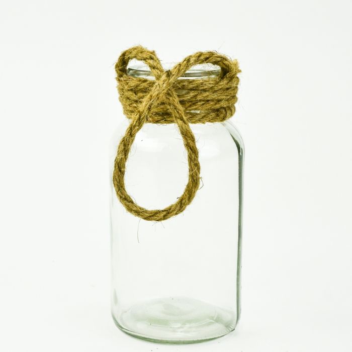 6.5 inch Hanging Glass Jar, Rope hanging jars Bulk - Wholesale Flowers and  Supplies