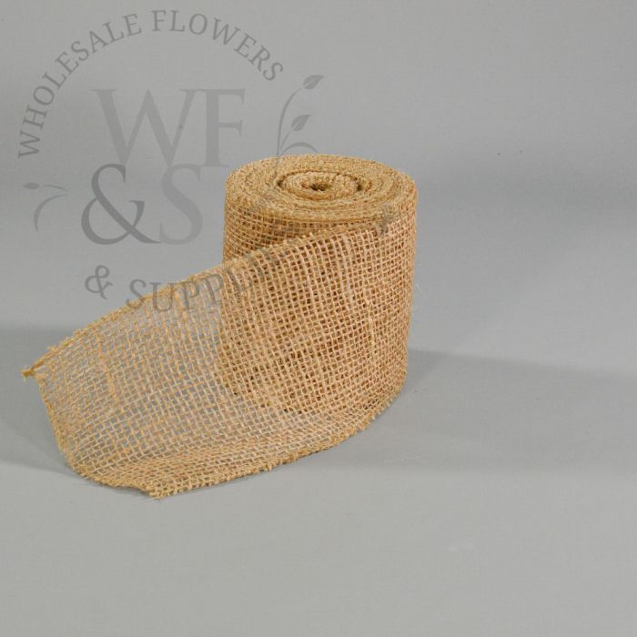 Beautiful Ribbon in Natural Jute Burlap with Multiple Sizes to Choose From!  - Wholesale Flowers and Supplies